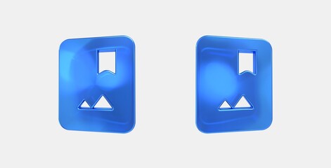 photo album 3D icon on isolate white background