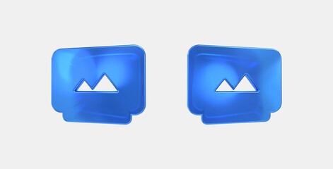 photo frame 3D icon on isolate white background