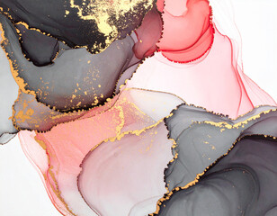 赤　生成AI　水彩　背景