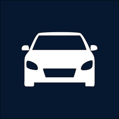 Car icon vector illustration of an automobile for transport and travel