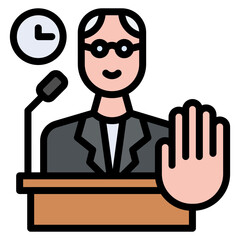 Filibuster icon vector image. Can be used for Politics.