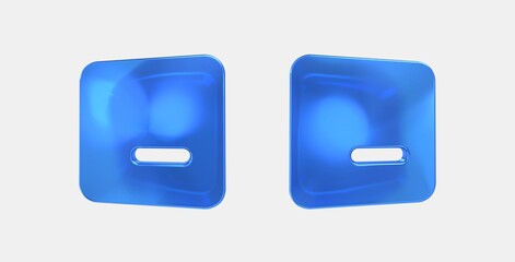 position bottom right 3D icon on isolate white background