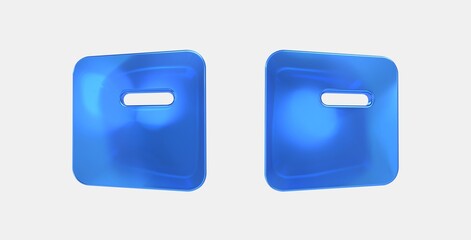 position top right 3D icon on isolate white background