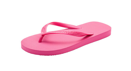 Pink flip-flop shoe for summer isolated PNG with Transparent Background