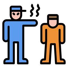 Intimidation icon vector image. Can be used for Politics.