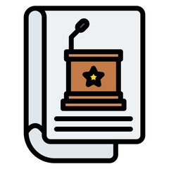 Slate icon vector image. Can be used for Politics.