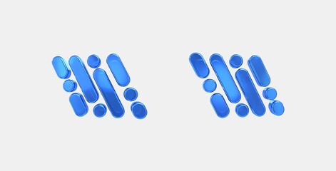 rainy snow 3D icon on isolate white background