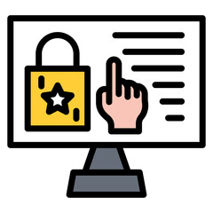 Digital Merchandising icon vector image. Can be used for Merchandising.