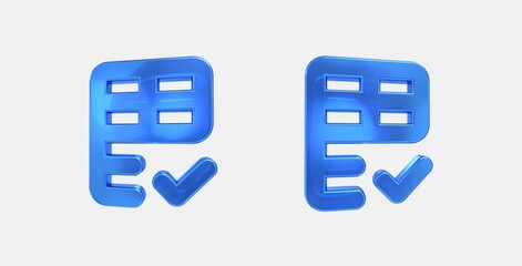 rubric 3D icon on isolate white background