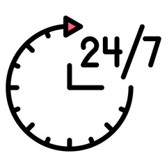 Open Every Day icon vector image. Can be used for Museum.