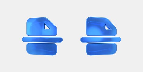 scan 3D icon on isolate white background