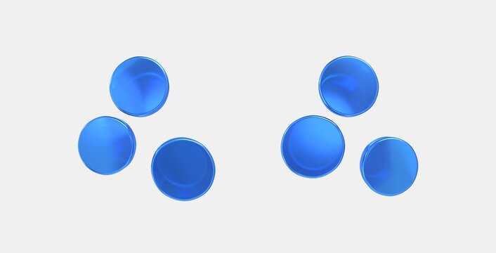 scatter plot 3D icon on isolate white background