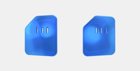 sd card 3D icon on isolate white background