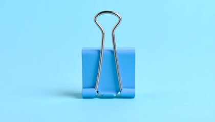 Retro School & Office Supplies – Pastel Isolated Vintage Elements on Light Blue Background