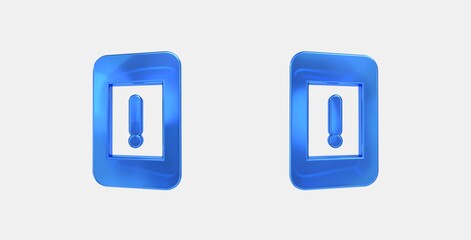 security update warning 3D icon on isolate white background