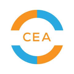 Dynamic Tech Logo Design with CEA Letters and Abstract Motion Elements – Modern Business Identity. CEA Letter Logo.
