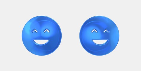 Fototapeta premium sentiment very satisfied 3D icon on isolate white background