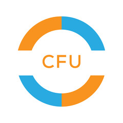 Dynamic Tech Logo Design with CFU Letters and Abstract Motion Elements &ndash; Modern Business Identity. CFU Letter Logo.
