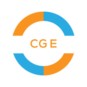 Dynamic Tech Logo Design with CGE Letters and Abstract Motion Elements &ndash; Modern Business Identity. CGE Letter Logo.
