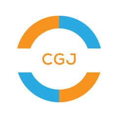 Dynamic Tech Logo Design with CGJ Letters and Abstract Motion Elements &ndash; Modern Business Identity. CGJ Letter Logo.

