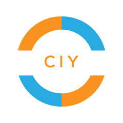 Dynamic Tech Logo Design with CIY Letters and Abstract Motion Elements &ndash; Modern Business Identity. CIY Letter Logo.
