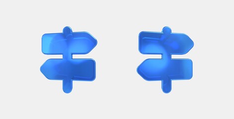 Obraz premium signpost 3D icon on isolate white background