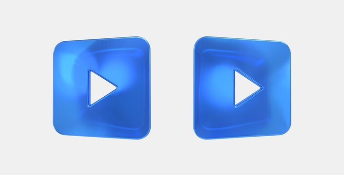 slideshow 3D icon on isolate white background