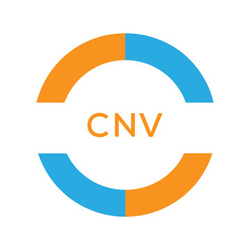 Dynamic Tech Logo Design with CNV Letters and Abstract Motion Elements &ndash; Modern Business Identity. CNV Letter Logo.
