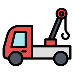 Tow Truck icon vector image. Can be used for Emergency Service.