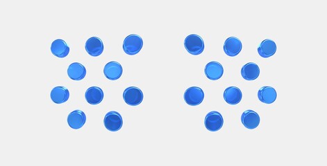 snowing 3D icon on isolate white background