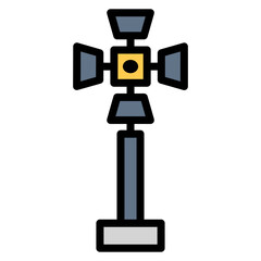 Spotlight Reflector icon vector image. Can be used for Lighting.