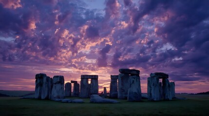 Stonehenge at a dreamy dusk