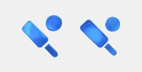 sports cricket 3D icon on isolate white background