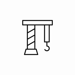 building crane icon sign vector