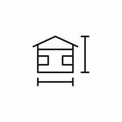 building dimensions icon sign vector