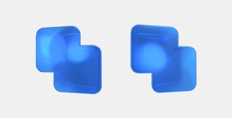 stack group 3D icon on isolate white background