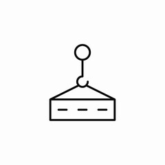 crane hook icon sign vector