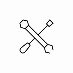 crossed tools icon sign vector