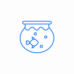fish bowl icon sign vector