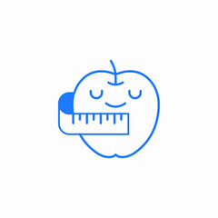 healthy apple icon sign vector