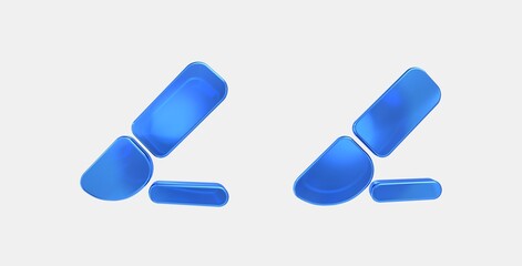 surgical 3D icon on isolate white background