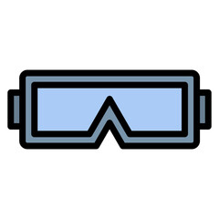 Safety Goggles icon vector image. Can be used for Science.