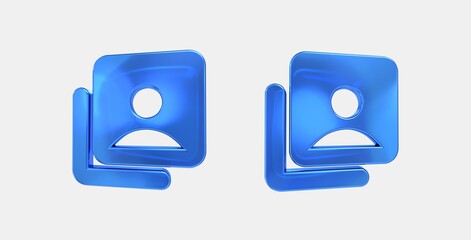 switch account 3D icon on isolate white background