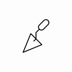 pointing trowel icon sign vector
