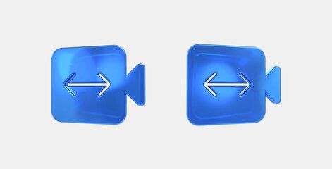 switch video 3D icon on isolate white background