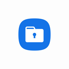 Obraz premium secure folder icon sign vector