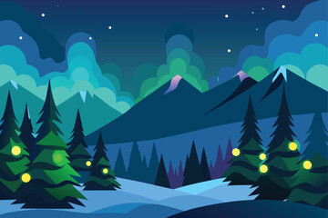 Fototapeta premium winter landscape with a house