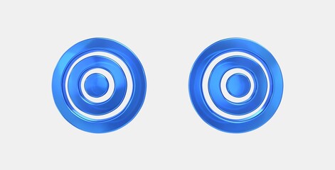 target 3D icon on isolate white background