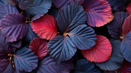 Textured beech leaves close-up