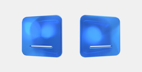 toast 3D icon on isolate white background